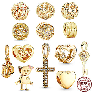 25 Sterling Silver Gold Plated Charms